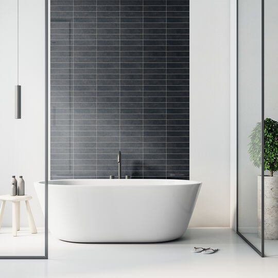 selbstklebende Wandfliese Premium Stacked Tiles anthracite image number null